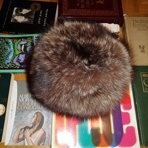 Vintage Raccoon Fur Hat. Professionally Cleaned!